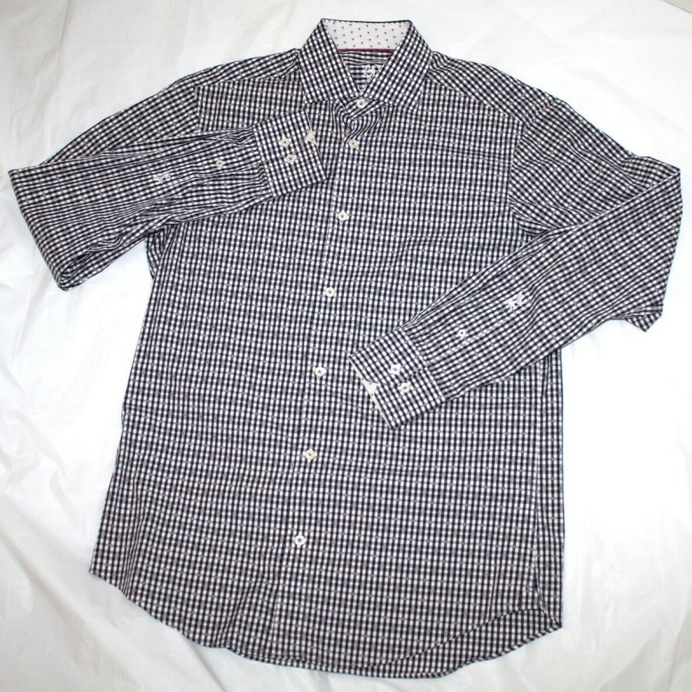 Bugatchi‎ Uomo Mens Long Sleeve Button Front Flip C